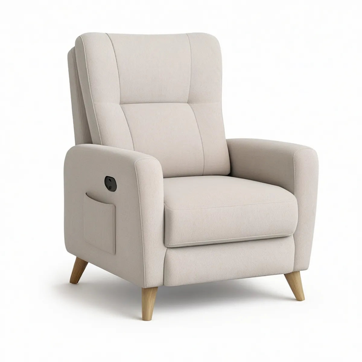 Elektrisch verstellbarer Hochlehner in Beige, 83 x 89 x 102 cm