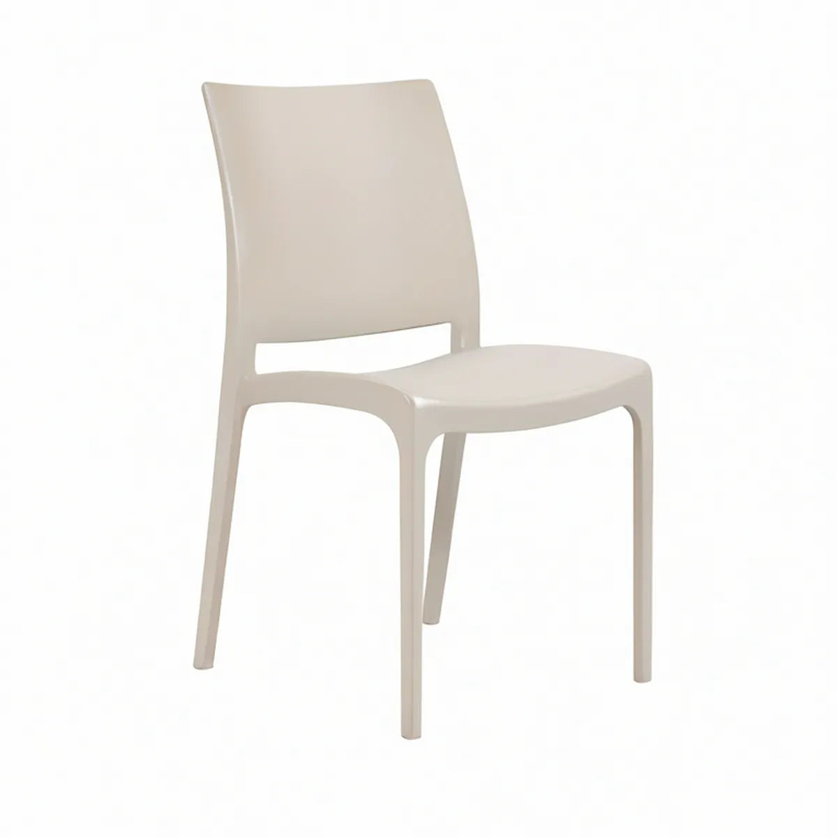 Gartenstuhl aus Polypropylen, Beige, 45 x 53 x 82 cm