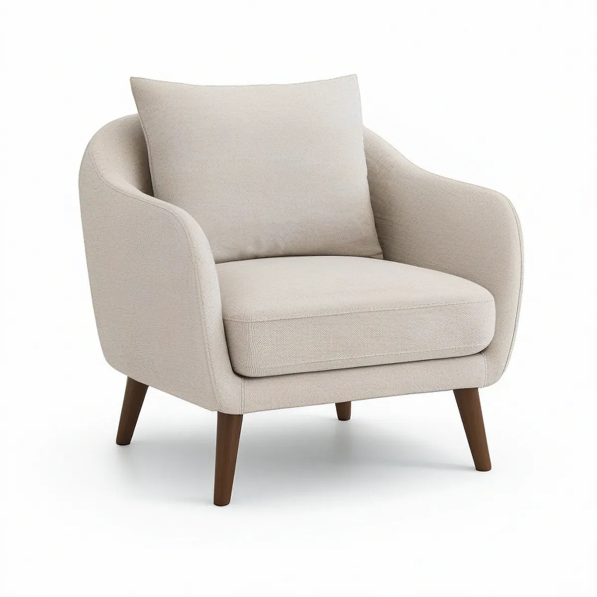 Polstersessel mit Kissen, 76 x 78 x 84 cm, Creme/Braun